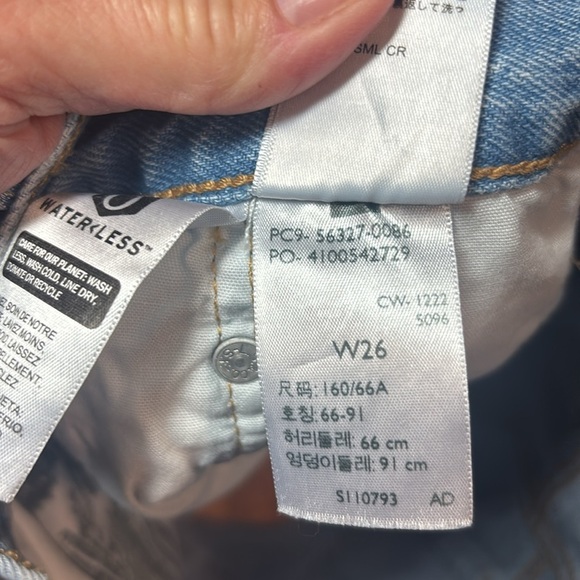 Levi's 501 Light Blue Distressed Jean Shorts, 26 - Picture 6 of 6